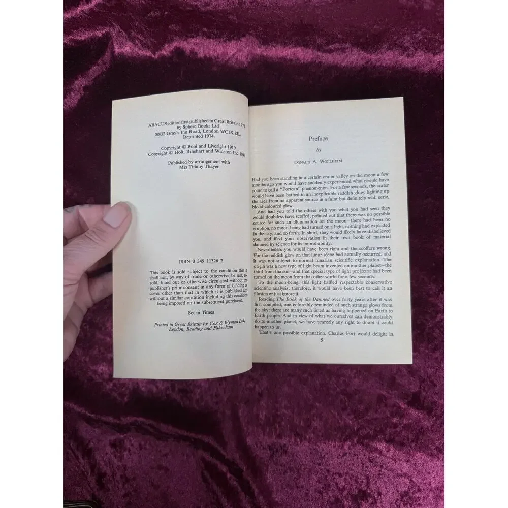 Vintage Paperback Book – The Book of the Damned Charles Fort 1974 Edition